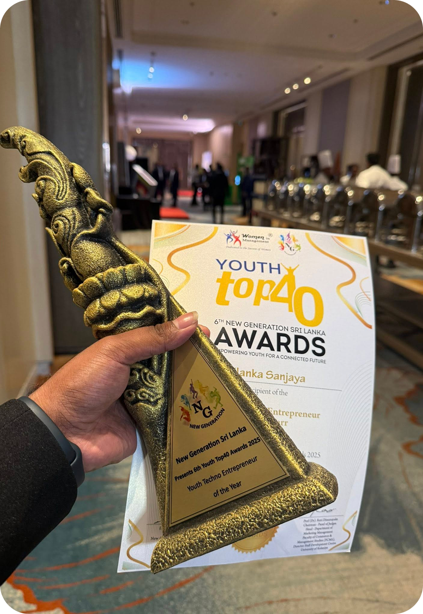 Youth Top 40 Awards Trophy and Certificate